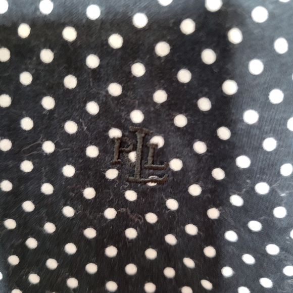 LAUREN RALPH LAUREN Polka Dot Button Down Medium - Picture 2 of 6